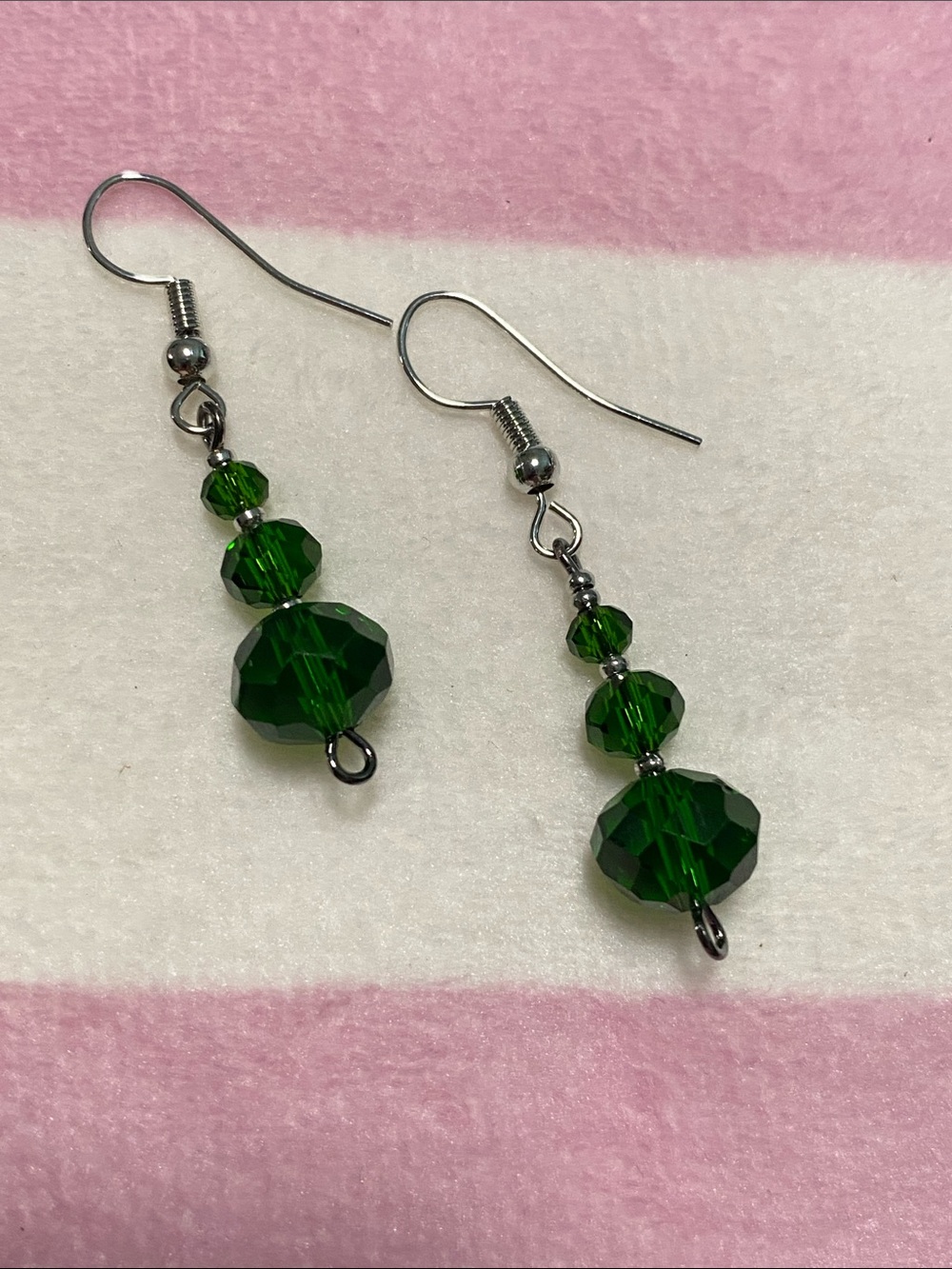 Green Crystal Drop Earrings - Good Vibes Only Jewelry Co. Newport Beach 🏖️